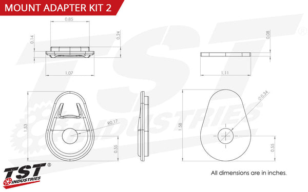 TST Pod Turn Signal Mount Adapter Kit 2