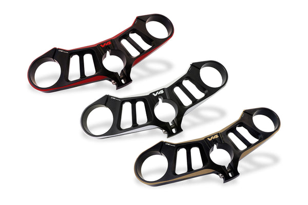 CNC RACING | Triple clamps Ducati Panigale V4 - Top yoke - BICOLOR