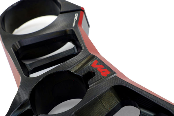 CNC RACING | Triple clamps Ducati Panigale V4 - Top yoke - BICOLOR