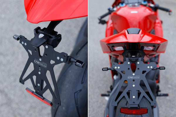 CNC RACING | Adjustable License Plate Holder Kit for Ducati Panigale V4 - Streetfighter V4 MY2025