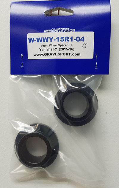 Graves Motorsports R1 + R9 + R6 + MT10 + FZ10 WORKS Captive Front Wheel Spacer Kit