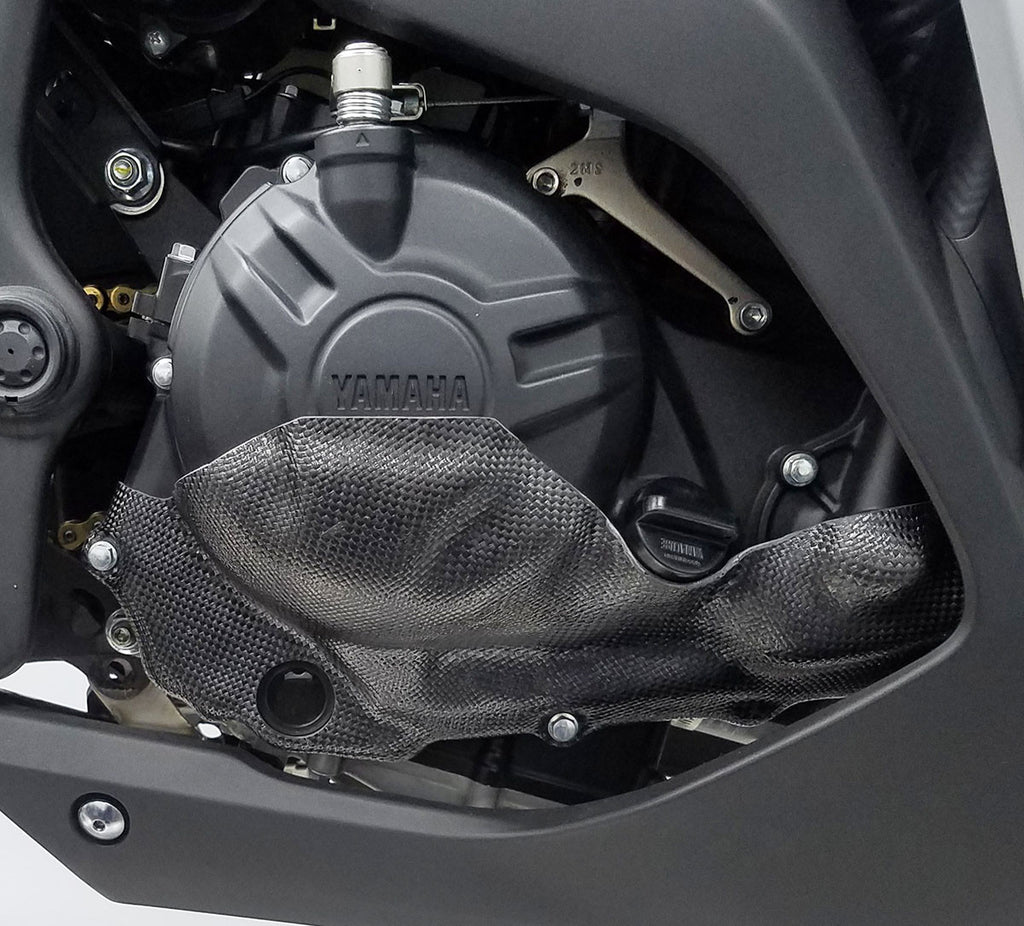 Graves Motorsports Yamaha R3 Carbon and Kevlar Moto America approved Right Side Clutch Case Cover
