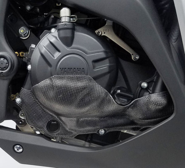Graves Motorsports Yamaha R3 Carbon and Kevlar Moto America approved Right Side Clutch Case Cover