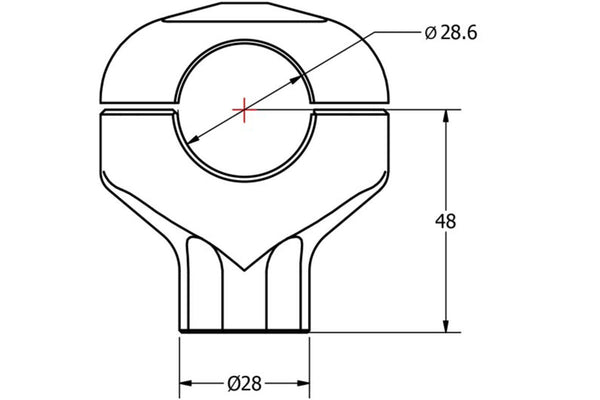CNC RACING | Riser handlebar conical height 48 mm