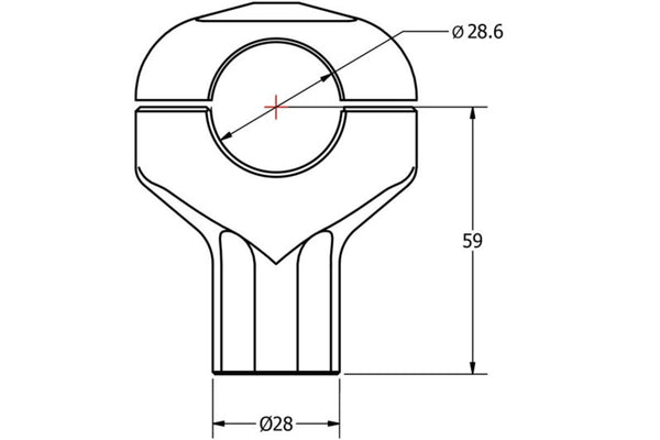CNC RACING | Riser handlebar conical height 59 mm