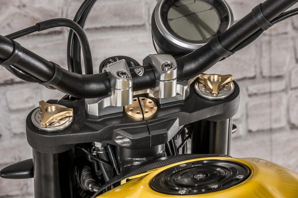 CNC RACING | Riser top with dashboard holder Ducati Scrambler