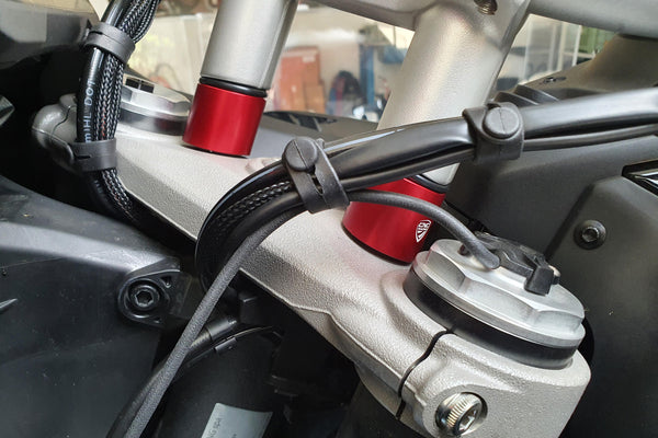 CNC RACING | Handlebar clamp spacers H 30mm Ducati Multistrada V4 for OEM riser