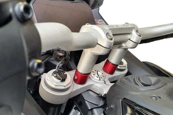 CNC RACING | Handlebar clamp spacers H 30mm Ducati Multistrada V4 for OEM riser