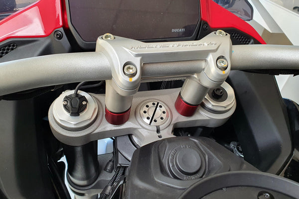 CNC RACING | Handlebar clamp spacers H 30mm Ducati Multistrada V4 for OEM riser