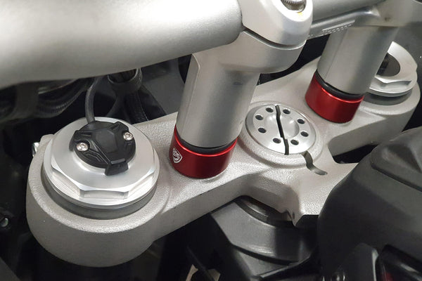 CNC RACING | Handlebar clamp spacers H 20mm Ducati Multistrada V4 for OEM riser