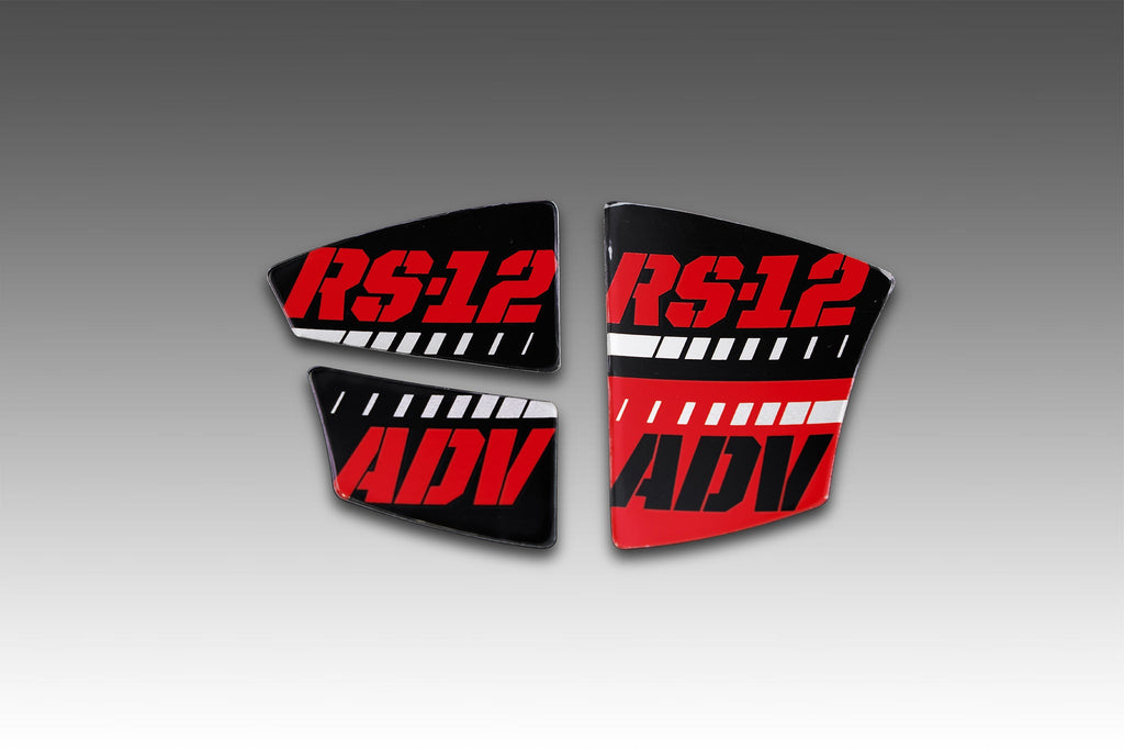MUFFLER BADGE RS-12 ADV End Cap Decal Set (3 pcs)