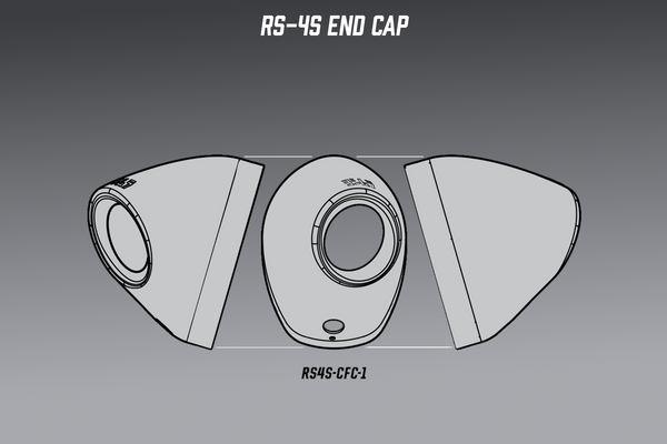 RS4S Carbon Fiber End Cap Cover w/ Insert Hole