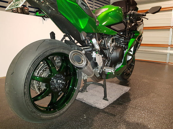 Kawasaki H2 SE SX Vandemon H2R Titanium Carbon Tip Slip-On 2018-26