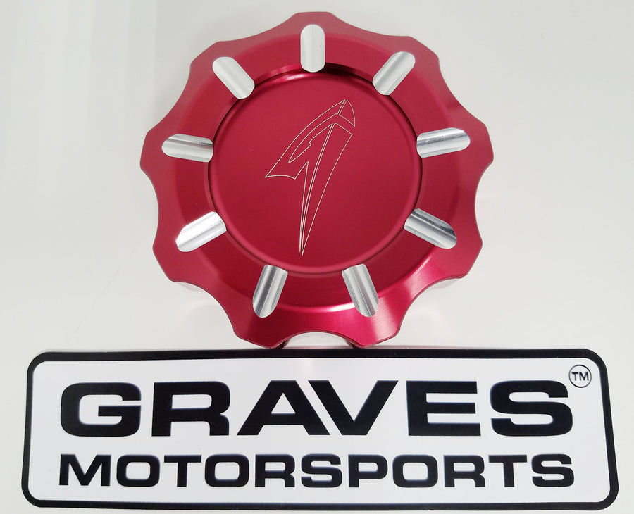 Graves Motorsports Kawasaki Teryx KRX 1000 Billet Machined Gas Cap - Red