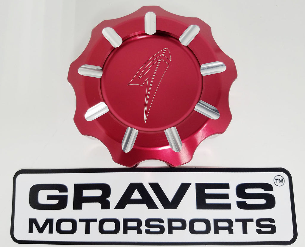 Graves Motorsports Kawasaki Teryx KRX 1000 Billet Machined Gas Cap - Red