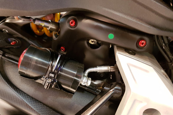 CNC RACING | Rear shock absorber tank holder Ducati XDiavel bicolor