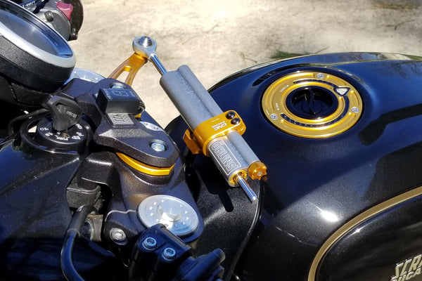 CNC RACING | Steering damper kit Ducati Scrambler - Cafe Racer mounting accessory