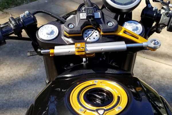 CNC RACING | Steering damper kit Ducati Scrambler - Cafe Racer mounting accessory