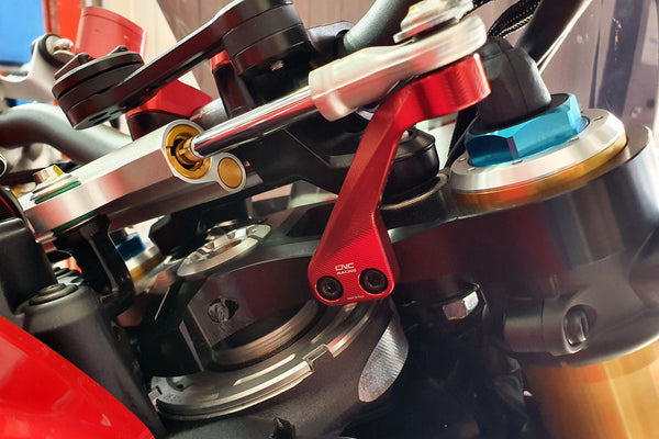 CNC RACING | Steering damper bracket Ducati Streetfighter V4 - V2