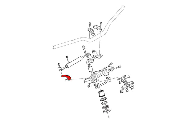 CNC RACING | Steering damper bracket Ducati Streetfighter V4 - V2