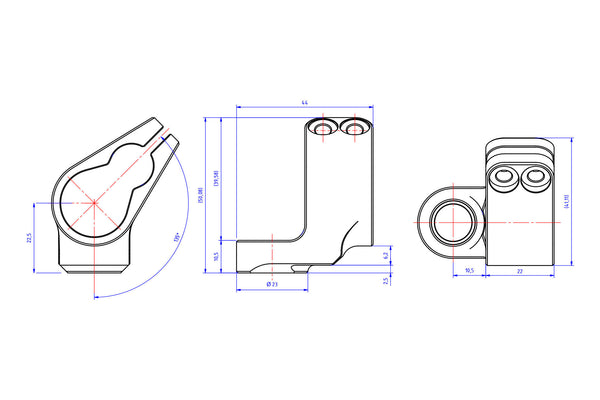 CNC RACING | Clamp for Steering damper Ohlins