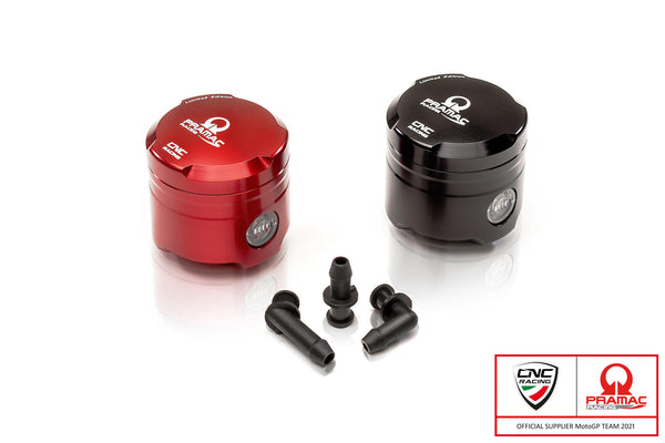 CNC RACING | Fluid oil reservoir brake-clutch 25 ml MONOCHROME included three outflow PRAMAC RACING Limited Edition