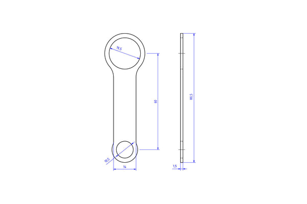 CNC RACING | Fluid tank mounting bracket