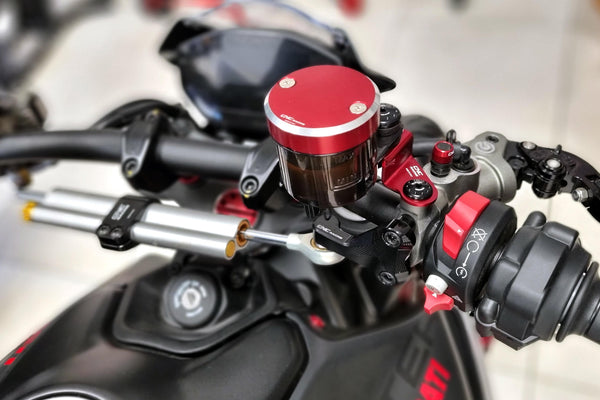 CNC RACING | Bracket kit for clutch and brake fluid tank Ducati Monster,Streetfighter V4 and V2