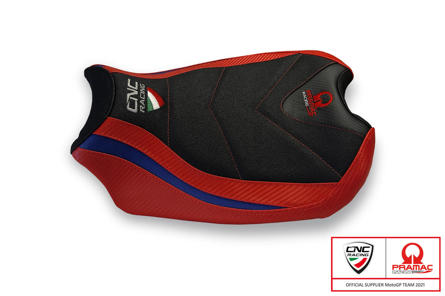 CNC RACING | Seat cover Ducati Panigale V4 - Pramac Racing Limited edition