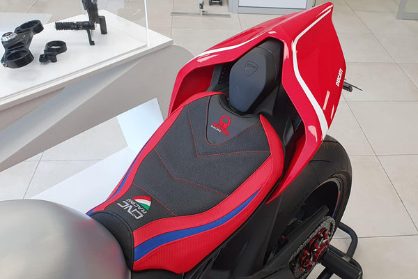 CNC RACING | Seat cover Ducati Panigale V4 - Pramac Racing Limited edition