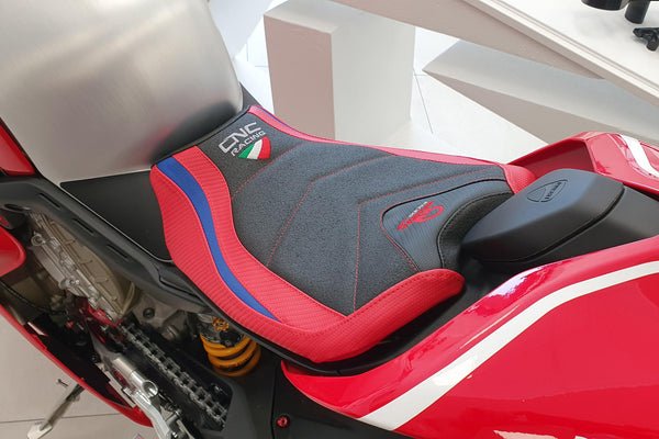 CNC RACING | Seat cover Ducati Panigale V4 - Pramac Racing Limited edition