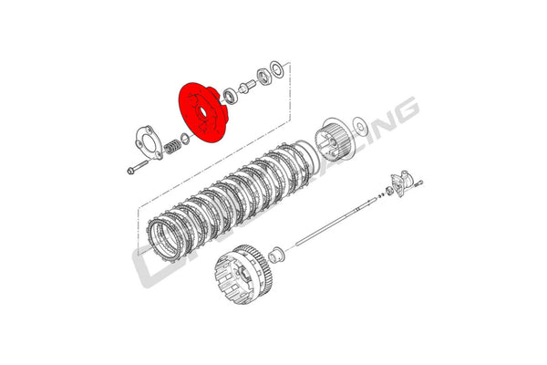 CNC RACING | Pressure plate oil bath clutch Ducati with bearing