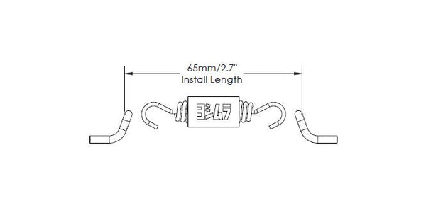 Exhaust Spring W/Insulator, 2.3'' Length (sold each)