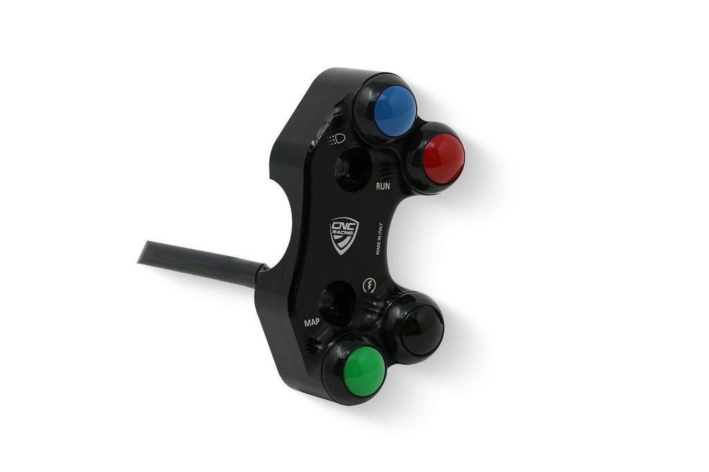 CNC RACING | Right handlebar switch Aprilia 660/V4 - OEM and RCS Brembo brake master cylinder
