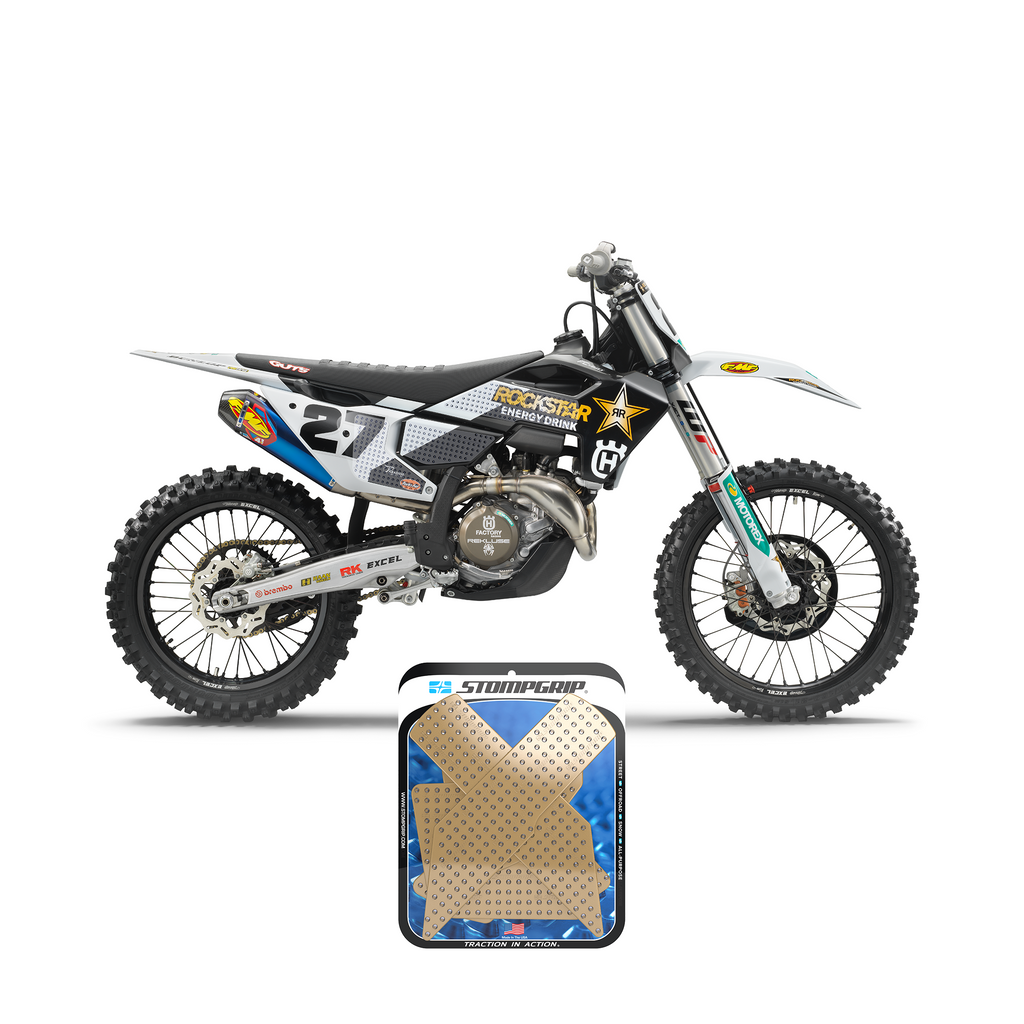 STOMPGRIP Husqvarna FC 250/450 Rock Star 22-23 Dirt Bike 3D Griptape Kit (0090-1)