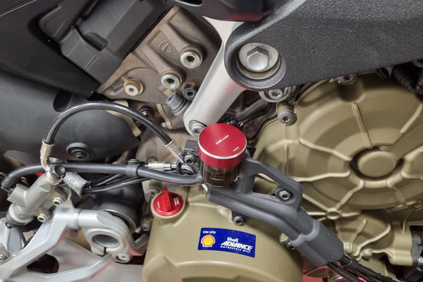 CNC RACING | Fluid reservoir cap rear brake M34x4 - BICOLOR