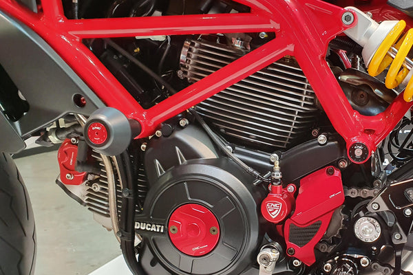 CNC RACING | Protection pads for engine, frame and fairing Ducati