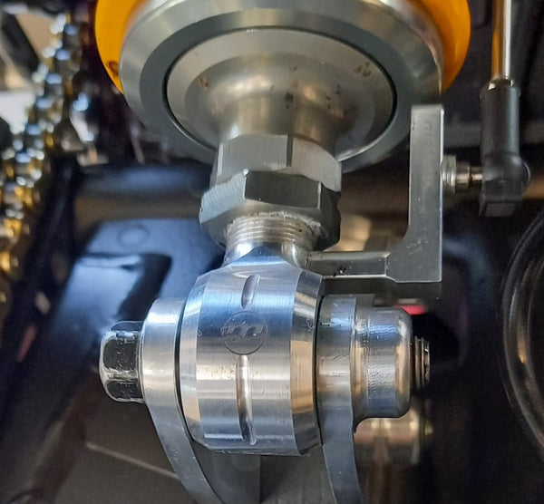 Melotti Racing Ohlins TTX Racing Lower Shock Mount with Travel Sensor Support for Yamaha R1