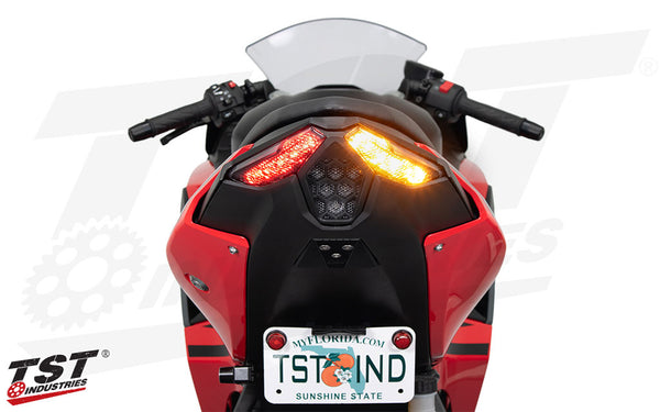 TST Programmable And Sequential LED Integrated Tail Light For Kawasaki Ninja 500 / Z500 2024+