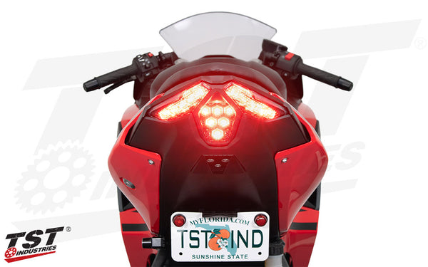 TST Programmable And Sequential LED Integrated Tail Light For Kawasaki Ninja 500 / Z500 2024+
