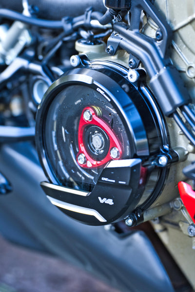 CNC RACING | Clear oil bath clutch cover Ducati Streetfighter V4