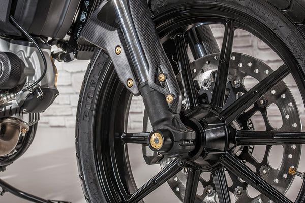 CNC RACING | Front fork protection matt carbon Ducati Scrambler