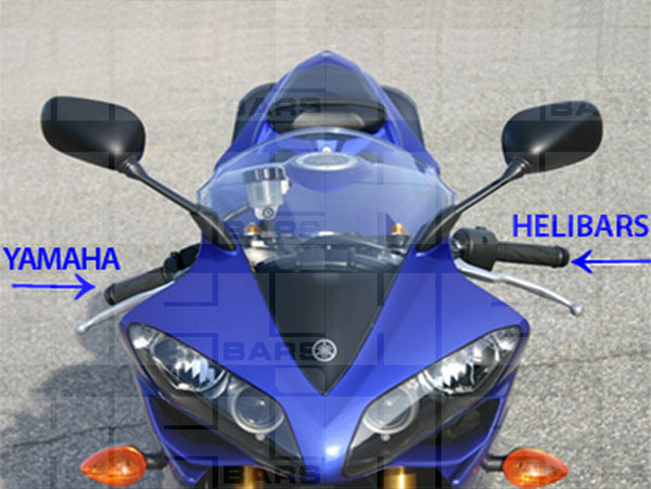 HeliBars Yamaha YZF R1 2004-2008 (-TS09127-KB) TracStar Handlebar Risers