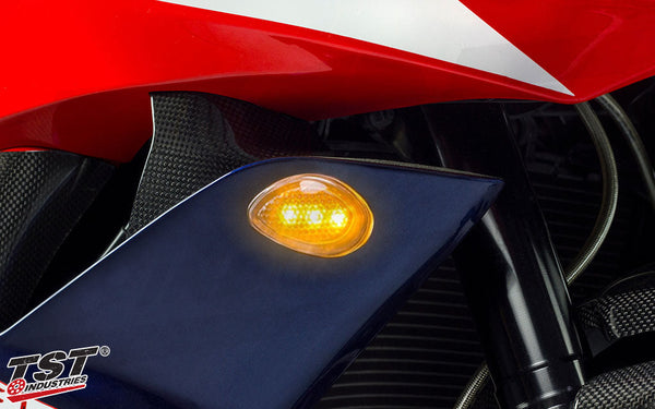 TST LED HALO-1 Flushmount Turn Signals for Honda CBR600RR 2007-2012