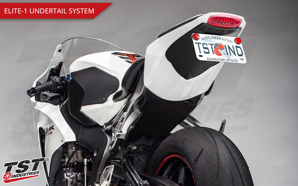 TST Elite-1 Carbon Fiber Undertail & LED Integrated Tail Light Fender Eliminator Kit for Honda CBR1000RR 2008 - 2011