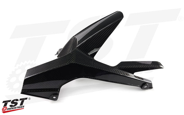 TST Twill Carbon Fiber Rear Tire Hugger & Chain Guard for Honda Grom 2014-2020