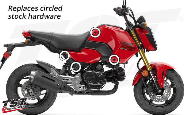 TST Anodized Fairing Hardware Set for Honda Grom 2025+