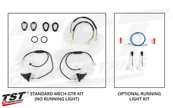 TST MECH-GTR Front LED Turn Signals for Kawasaki Z125 PRO 2017+