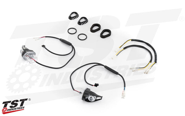 TST MECH-GTR Front LED Turn Signals for Kawasaki Z125 PRO 2017+