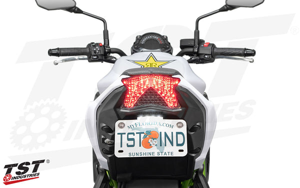TST Programmable and Sequential LED Integrated Tail Light for Kawasaki Ninja 650 2020+ / Z650 2020-2025